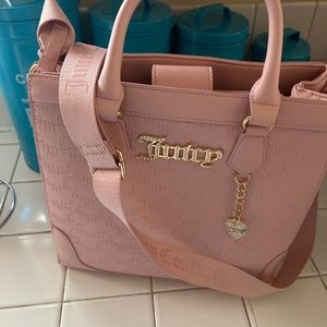 Juicy couture pink tote bag with heart juicy charm